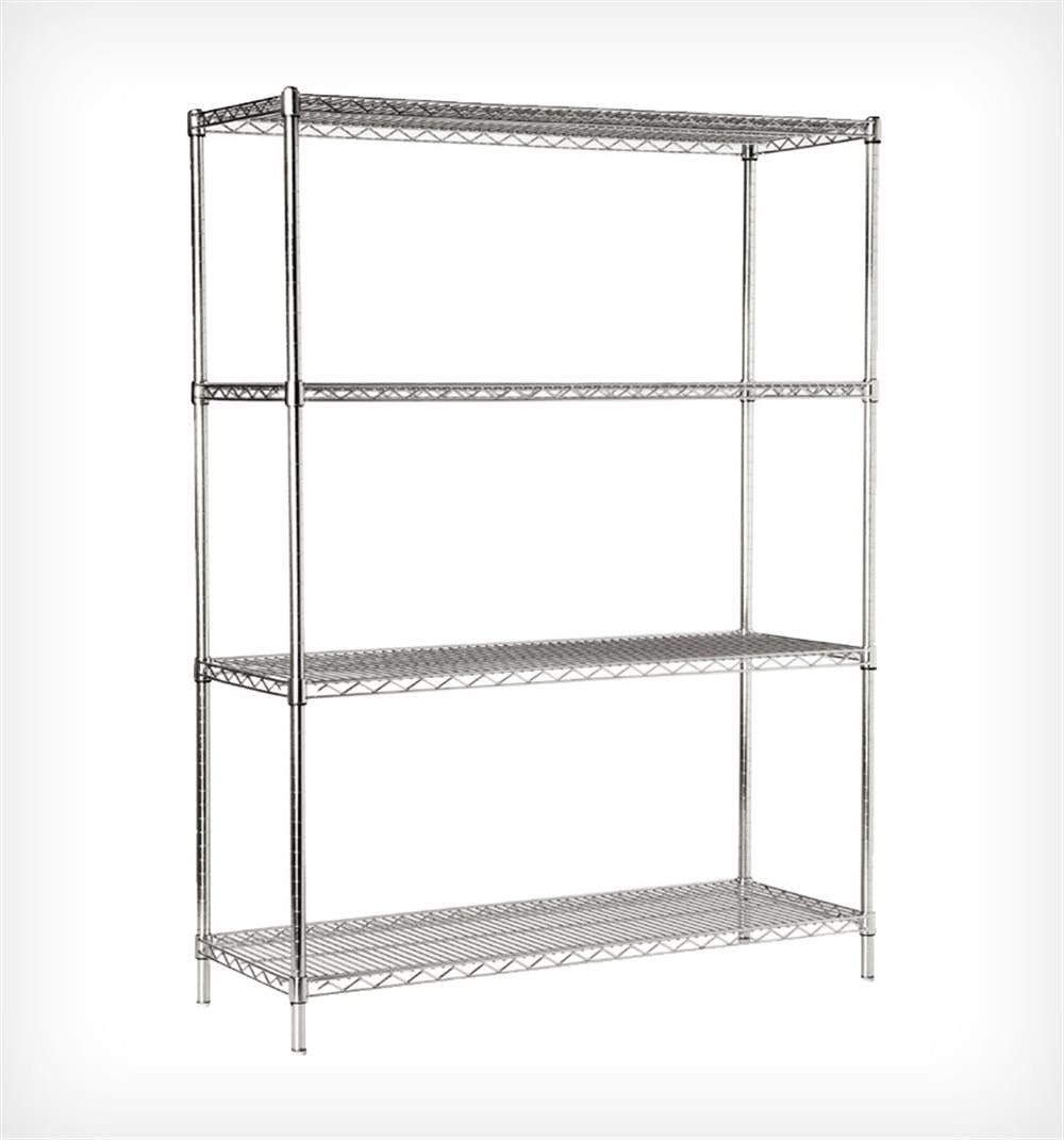 36x107x183 4 Katlı İstif Raf 201 Light Paslanmaz