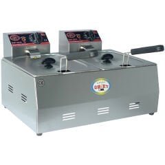 Üret Çelik 3+3 Litre Fritöz Çift Gözlü, FRT 4