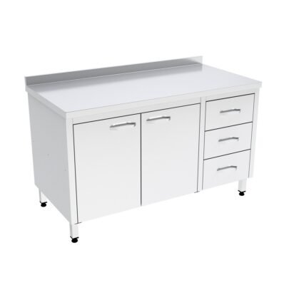 Çalışma Tezgahı Blok Çekmeceli Çarpma Kapılı Taban Raflı 1700x600x850 mm