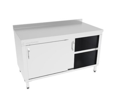 Dolaplı Çalışma Tezgahı Sürgü Kapılı Ara Raflı 2400x700x850 mm