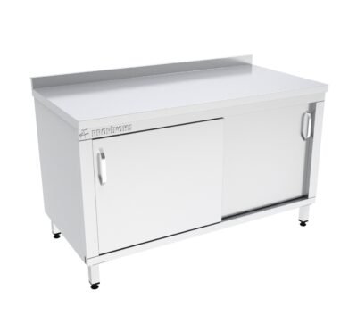 Dolaplı Çalışma Tezgahı Sürgü Kapılı Ara Rafsız 1300x600x850 mm