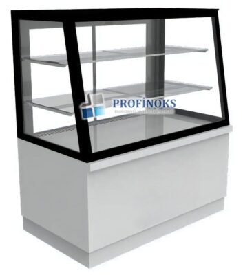 Eğik Camlı Dik Tip Pasta Teşhir Dolabı Nötr 2000x700x1300 mm