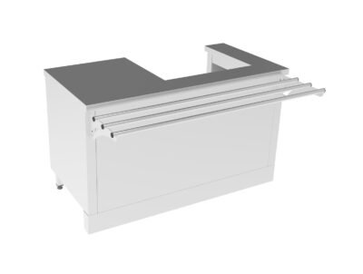 Orta Tip Kasa Tezgahı Tepsi Kaydırma Dahil 1400x700x850 mm