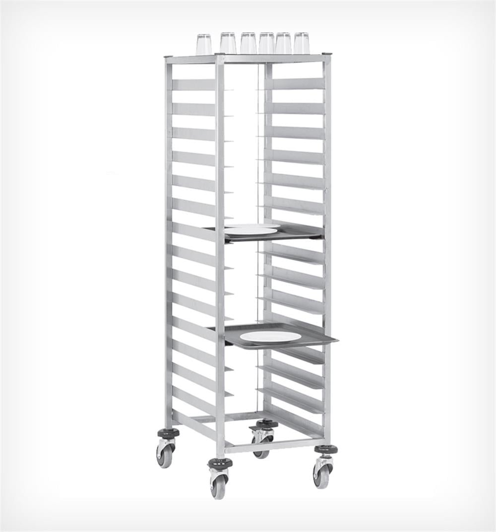 Yüksel, 304 INOX BULAŞIK TOPLAMA ARABASI TEKLİ 37×53 cm 15 TEPSİLİK 43x57x160 cm, MB100X