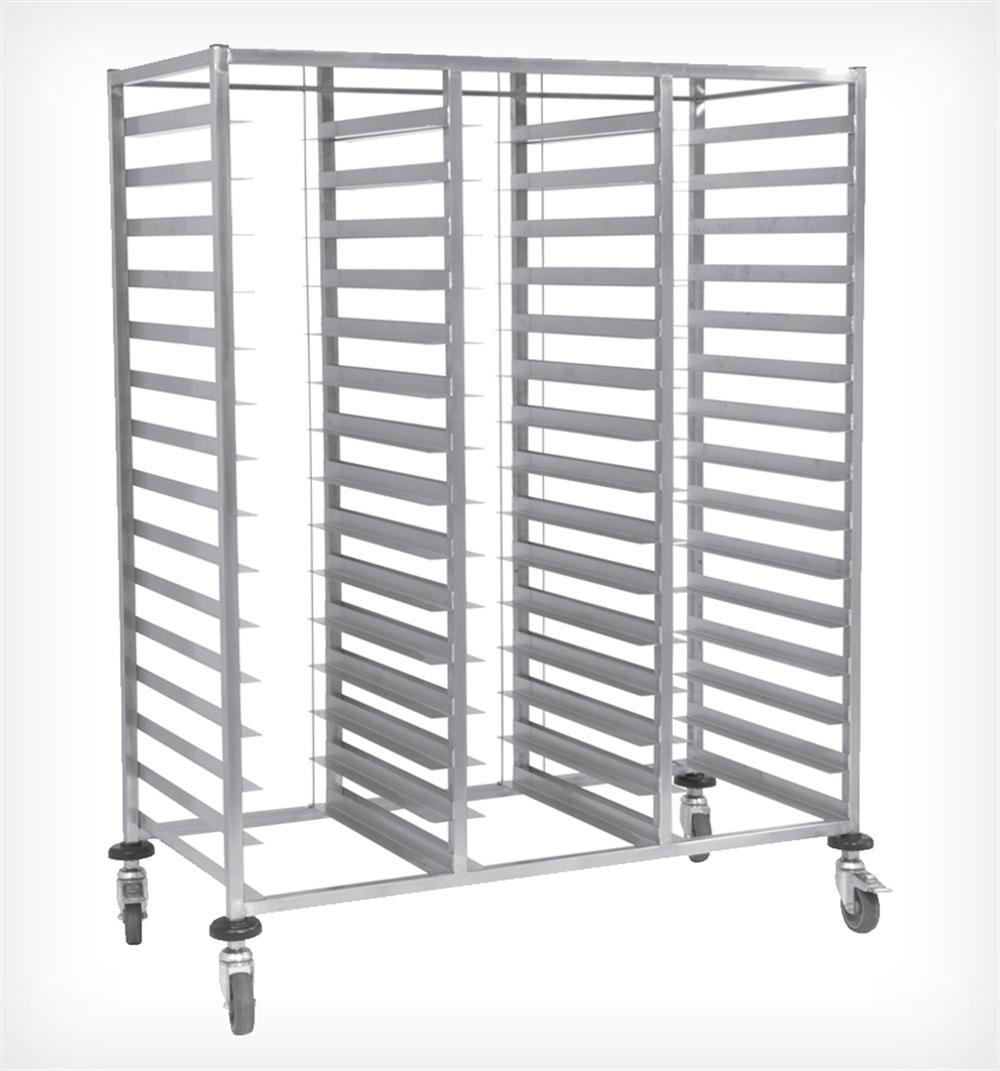 Yüksel, 304 INOX BULAŞIK TOPLAMA ARABASI ÜÇLÜ 37×53 cm 45 TEPSİLİK 122x57x160 cm, MB104X