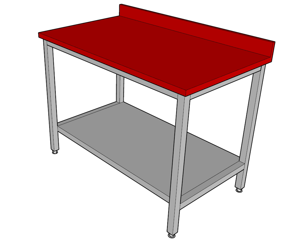 Halsan Polietilen Tablalı Tezgah Taban Raflı 230x70x85