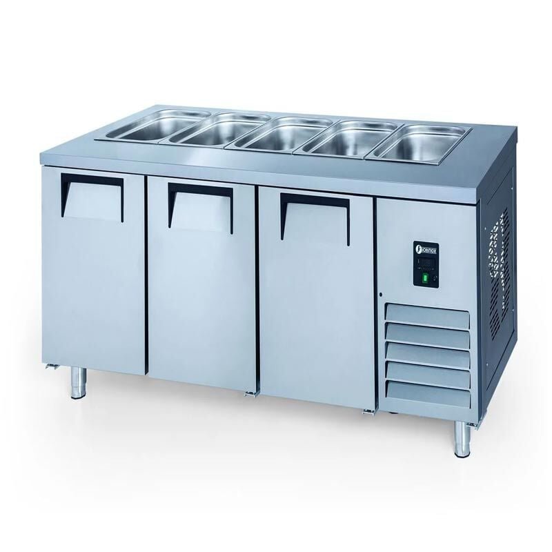 Iceinox Servis Buzdolabı 3 Kapılı STS 515 CR, 200x70x85 - Görsel 2
