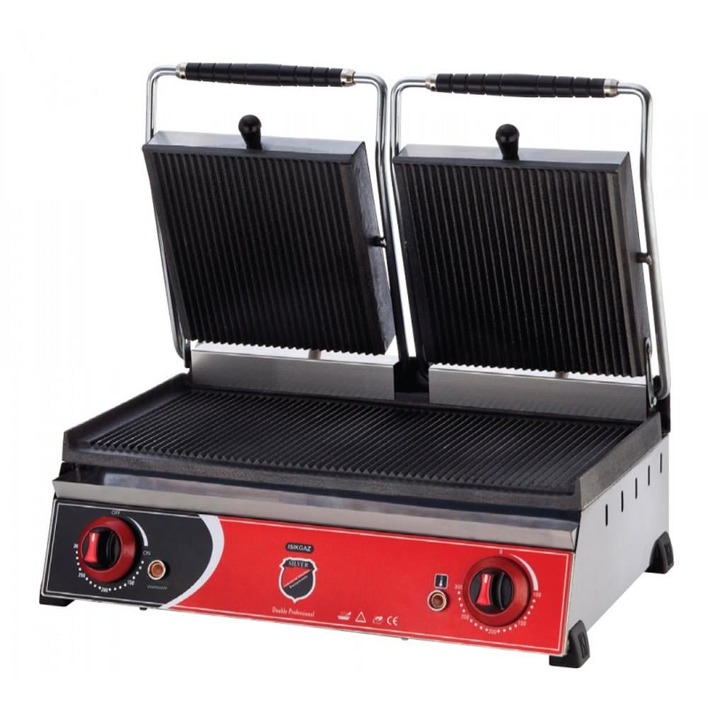 Işıkgaz Elektrikli Çift Kapaklı Hamburger Makinesi 20 Dilim 54x36x21cm