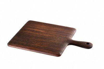 Lava Döküm Ahşap Et ve Kesme Tahtası Iroko Ağacı Dikdörtgen 25x35cm