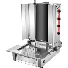 Remta 4’lü Oval Camlı Alttan Motorlu Döner Ocağı, Elektrikli , 65x80x105 cm,  MA05
