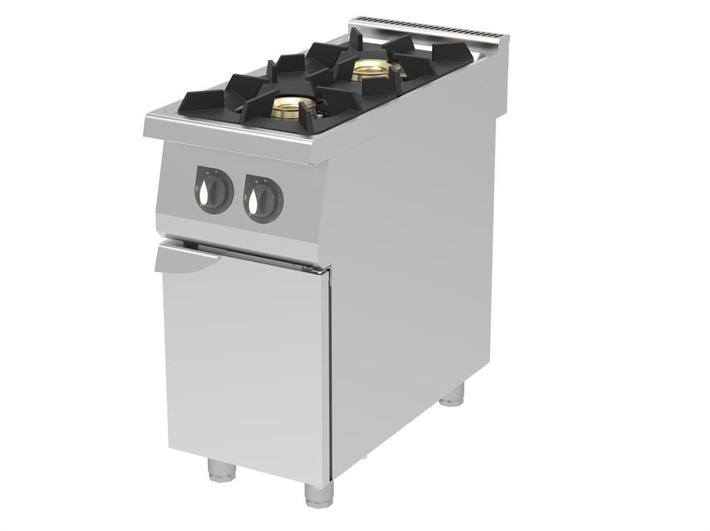 Mono Blok Tek Kapılı Gazlı Ocak (2x8kW) 400 x 900 x 900mm