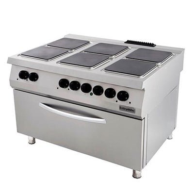 Öztiryakiler 900 SERİ KUZİNE BÜYÜK FIRINLI ELEKTRİKLİ 6 KARE PLATE 120*90*85 (7865.N1.12908.51)