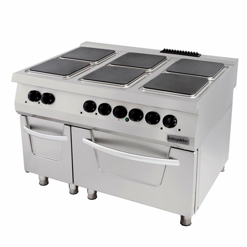Öztiryakiler 900 SERİ KUZİNE FIRINLI ELEKTRİKLİ 6 KARE PLATE 120*90*85 (7865.N1.12908.11)
