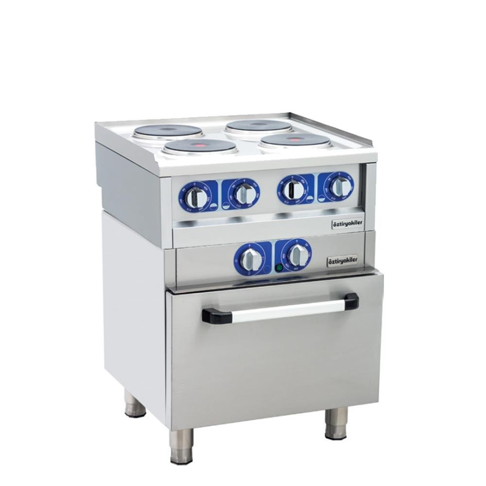 Öztiryakiler 600 SERİ KUZİNE FIRINLI ELEKTRİKLİ 4 YUV. PLATE 60*60*85 (7865.N1.60608.02)