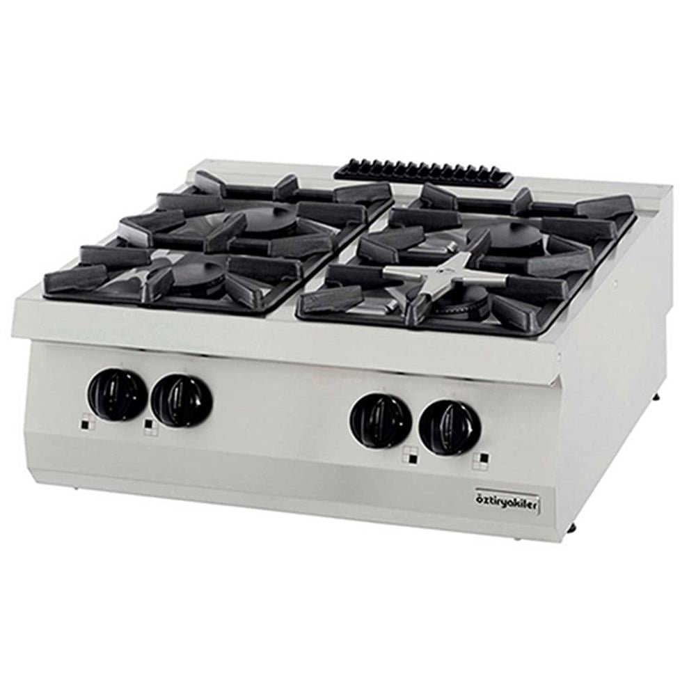 ÖZTİRYAKİLER SET ÜSTÜ DÖRTLÜ OCAK GAZLI 80*70*30 (L)-4×6 kW