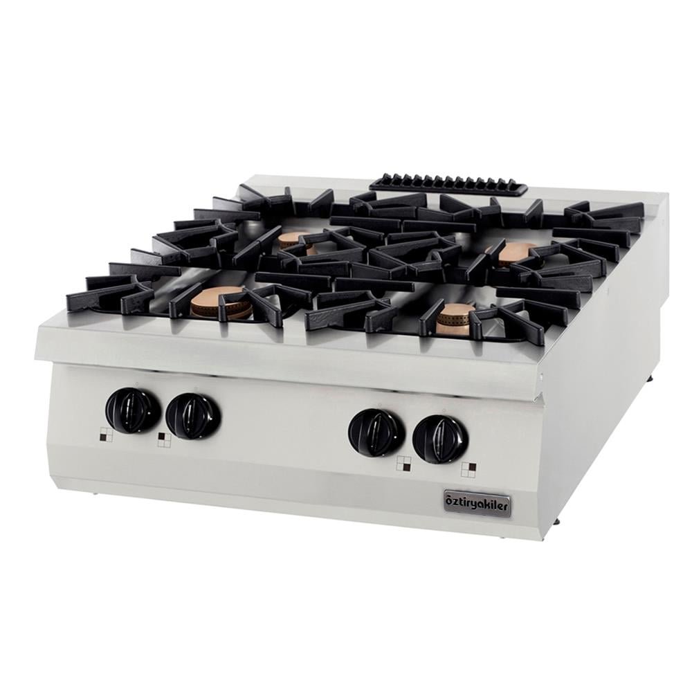 ÖZTİRYAKİLER SET ÜSTÜ DÖRTLÜ OCAK GAZLI 80*90*30 (2×6+2X10=32 kW)