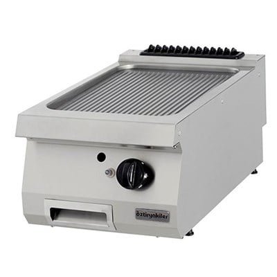 Öztiryakiler 900 SERİ SET ÜSTÜ GRİLL PLATE OLUKLU GAZLI 40*90*30 (7864.N1.40903.03)