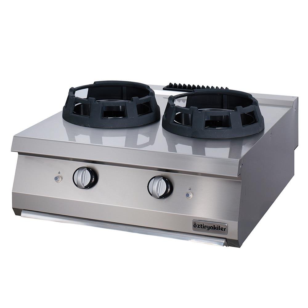 Öztiryakiler 900 SERİ SET ÜSTÜ WOK OCAK İKİLİ GAZLI 80*90*30-28 kW (7865.N1.80903.WK)