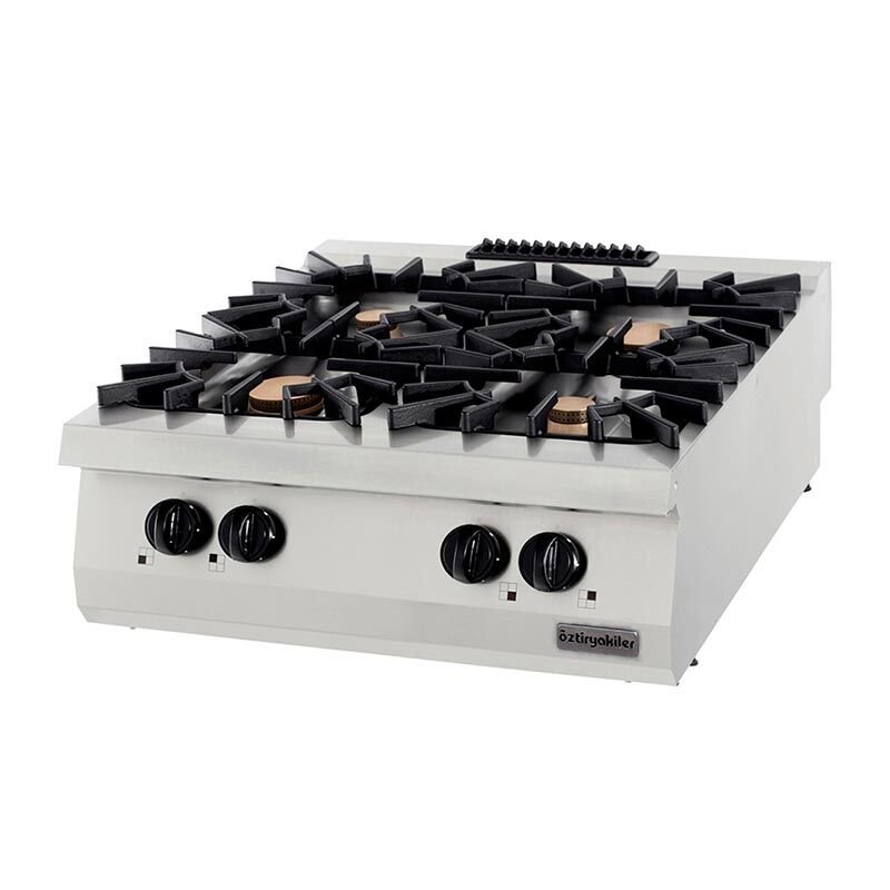 Öztiryakiler OSOG 8090 P Set Üstü Dörtlü Ocak, 80x90x30 cm, Gazlı 7865.N1.80903.20P - Görsel 2