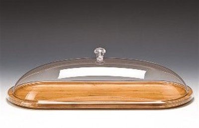 Zicco Ahşap Altlı Oval Fanus 48*19* H 13 cm