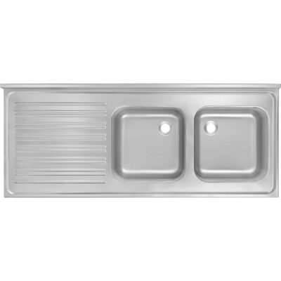 Öztiryakiler TABLALI EVYE 140*60 ÇİFT GÖZ SOL DAMLALIKLI 40*40*25 GÖZLÜ 1,00 MM (0754.146A0.21)