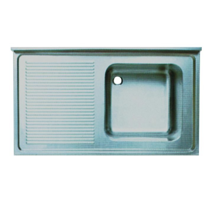 Öztiryakiler TABLALI EVYE 140*70 TEK GÖZ SOL DAMLALIKLI 50*50*30 GÖZLÜ 1,0MM (0754.147C0.11)