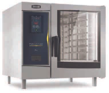 MAGISTAR – TI Dijital Ekran 6 GN 1/1 Kombi Fırın – Boylersiz Güç- 12 kW Gaz 1,1 kW Elk. Voltaj- 220-240 V 1N/50 Hz. Ölçüler- 867 x 775 x 808 mm.