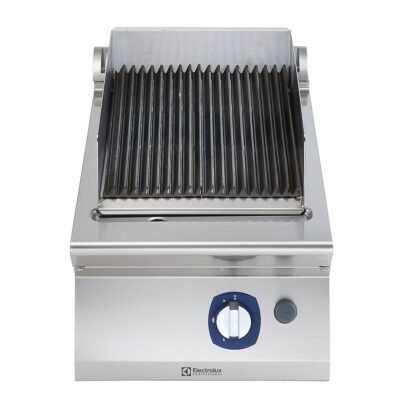 Endüstriyel Gazlı set üstü lavataşlı barbekü, paslanmaz brulörlü, çift taraflı döküm ızgaralı, derinlik 730 mm – 400 mm – Ölçüler: GxDxY 400x730x250 mm
