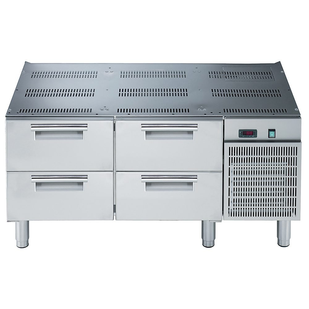 Electrolux Professional, Soğutmalı cihaz altı tezgah, 4 çekmeceli, - 2/+10°C, Defrost sırasında oluşan yoğuşmanın otomatik olarak buharlaştırılması -R290 - Ölçüler: GxDxY 1200x700x600 mm, 371295