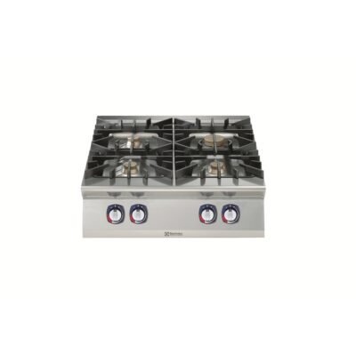 Electrolux Professional, 4 Açık ateşli gazlı setüstü ocak (1×10+3×6 kW) – 800 mm – Ölçüler: GxDxY 800x930x250 mm, 391002