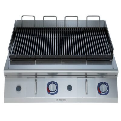 Powergrill-Gazlı set üstü HP barbekü, pişirme yüzeyinde max.350°C sıcaklık, döküm ızgaralı, radyan ısıtma, paslanmaz brulörlü – 800 mm – Ölçüler: GxDxY 800x930x250 mm