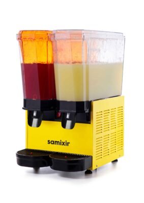 Samixir 20+20 L Klasi̇k Twin Fiski̇yeli̇+fiski̇yeli̇ Soğuk İçecek Di̇spenseri̇ SARI-R134A-50HZ (40.SSY)