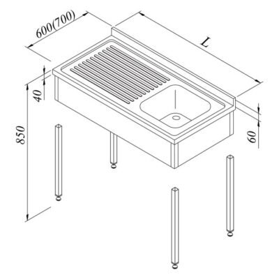 Öztiryakiler EVYELİ TEZG.1G/1D SOL 3 PERDELİ  DEM. 120*70 (7754.127C5.11)