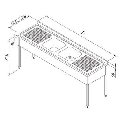 Öztiryakiler EVYELİ TEZG.2G/2D 3 PERDELİ 160*60 (7758.166A5.23)