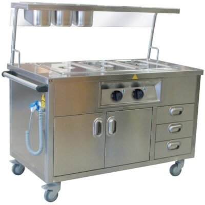 Öztiryakiler BAIN MARIE ELEKTRİKLİ  HAREKETLİ SERV.RAFLI GR.ÇEKM.130*70 (7854.13785.10)