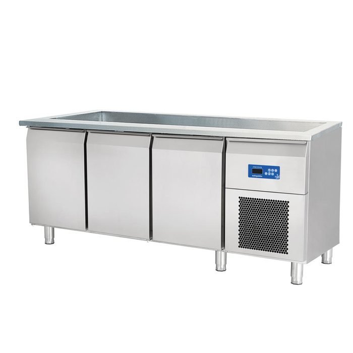 Öztiryakiler TAG 370 NTV 3 INOX KAPI BUZDOLABI SOGUK SERVIS BANKOSU 188*70 (7919.37NTV.24)