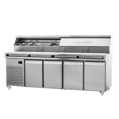 Öztiryakiler MAKE UP PİZZA HAZIRLIK DOLABI 240X80 ÖZEL PİZZA ÖNÜ GN KAP TELLİ (7919.48NTV.PJ)