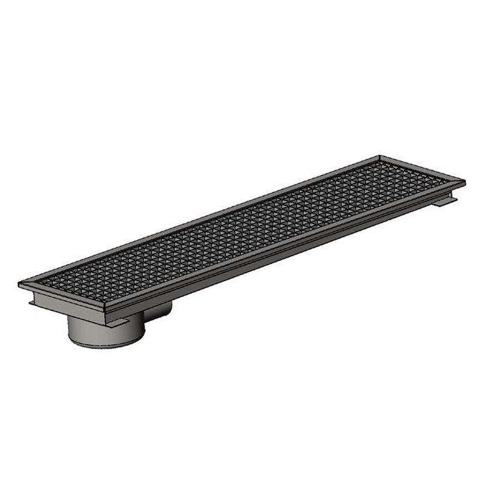 Öztiryakiler YER IZGARASI TAVALI KENARDAN SIFONLU -ARKADAN CIKISLI Q100 PVC 490*290 (7960.04929.1Y5)