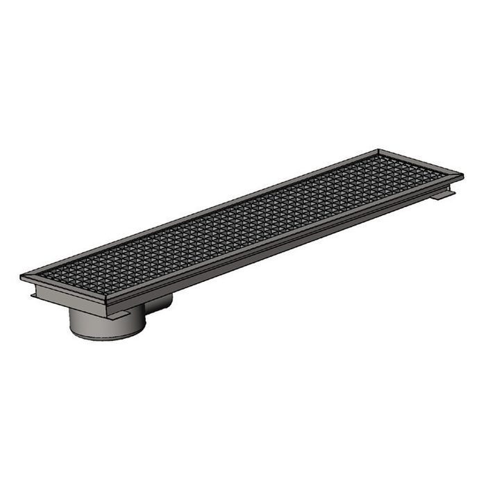 Öztiryakiler YER IZGARASI TAVALI KENARDAN SIFONLU -ARKADAN CIKISLI Q50 PVC 490*290 (7960.04929.5Y5)