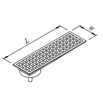 Öztiryakiler YER IZGARASI TAVALI KENARDAN SIFONLU –ALTTAN CIKISLI Q70 PVC 490*290 (7960.04929.7Y1)