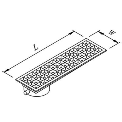 Öztiryakiler YER IZGARASI TAVALI KENARDAN SIFONLU -ONDEN CIKISLI Q100 PVC 740*290 (7960.07429.1Y3)