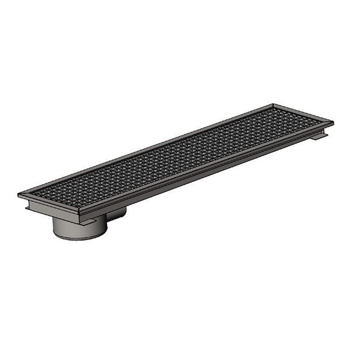 Öztiryakiler YER IZGARASI TAVALI KENARDAN SIFONLU -ARKADAN CIKISLI Q50 PVC 740*290 (7960.07429.5Y5)