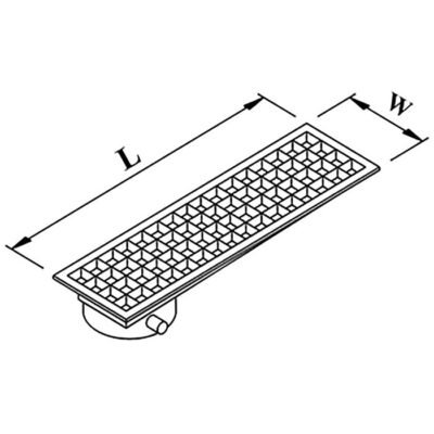 Öztiryakiler YER IZGARASI TAVALI KENARDAN SIFONLU -SAGDAN CIKISLI Q100 PVC 940*290 (7960.09429.1Y2)