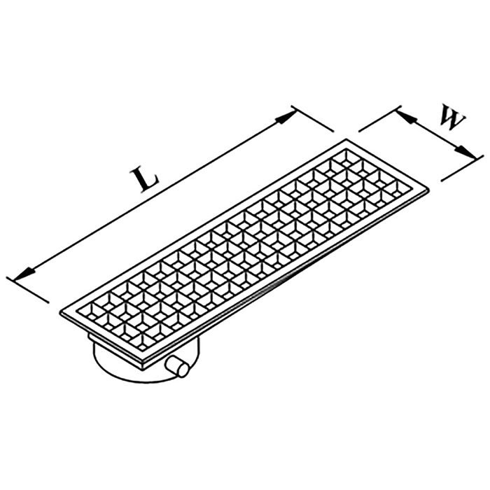 Öztiryakiler YER IZGARASI TAVALI KENARDAN SIFONLU SAGDAN CIKISLI Q50 PVC 940*290 (7960.09429.5Y2)