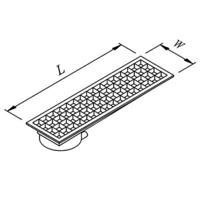 Öztiryakiler YER IZGARASI TAVALI KENARDAN SIFONLU -ARKADAN CIKISLI Q70 PVC 940*290 (7960.09429.7Y5)