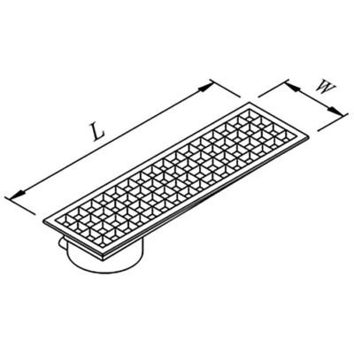 Öztiryakiler YER IZGARASI TAVALI KENARDAN SIFONLU -SOLDAN CIKISLI Q70 PVC 1180*290 (7960.11829.7Y4)
