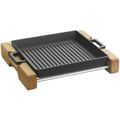Öztiryakiler LAVA Izgara Tava, Metal Kulplu, Ahşap standlı. Ölçü 26x26cm.  LV ECO GT 2626 T2 K4 (8149.026T2.K4)