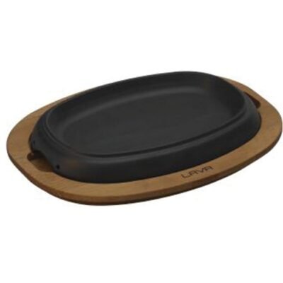 Öztiryakiler LAVA Oval Hot Plate, ahşap altlıklı. Ölçü 12x19cm.  LV ECO HP 1219 T13 K4 (8149.19T13.K4)