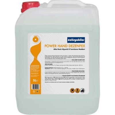 Öztiryakiler POWER HAND DEZENFEX ALKOL BAZLI SIVI EL TEMİZLEME MADDESİ  5L (8899.P1016.05)
