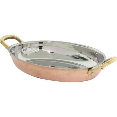 Öztiryakiler GURMEAID OVAL YUMURTA SAHANI DIŞI BAKIR İÇİ PASLANMAZ ÇELİK 16 CM (9487.91210.16)